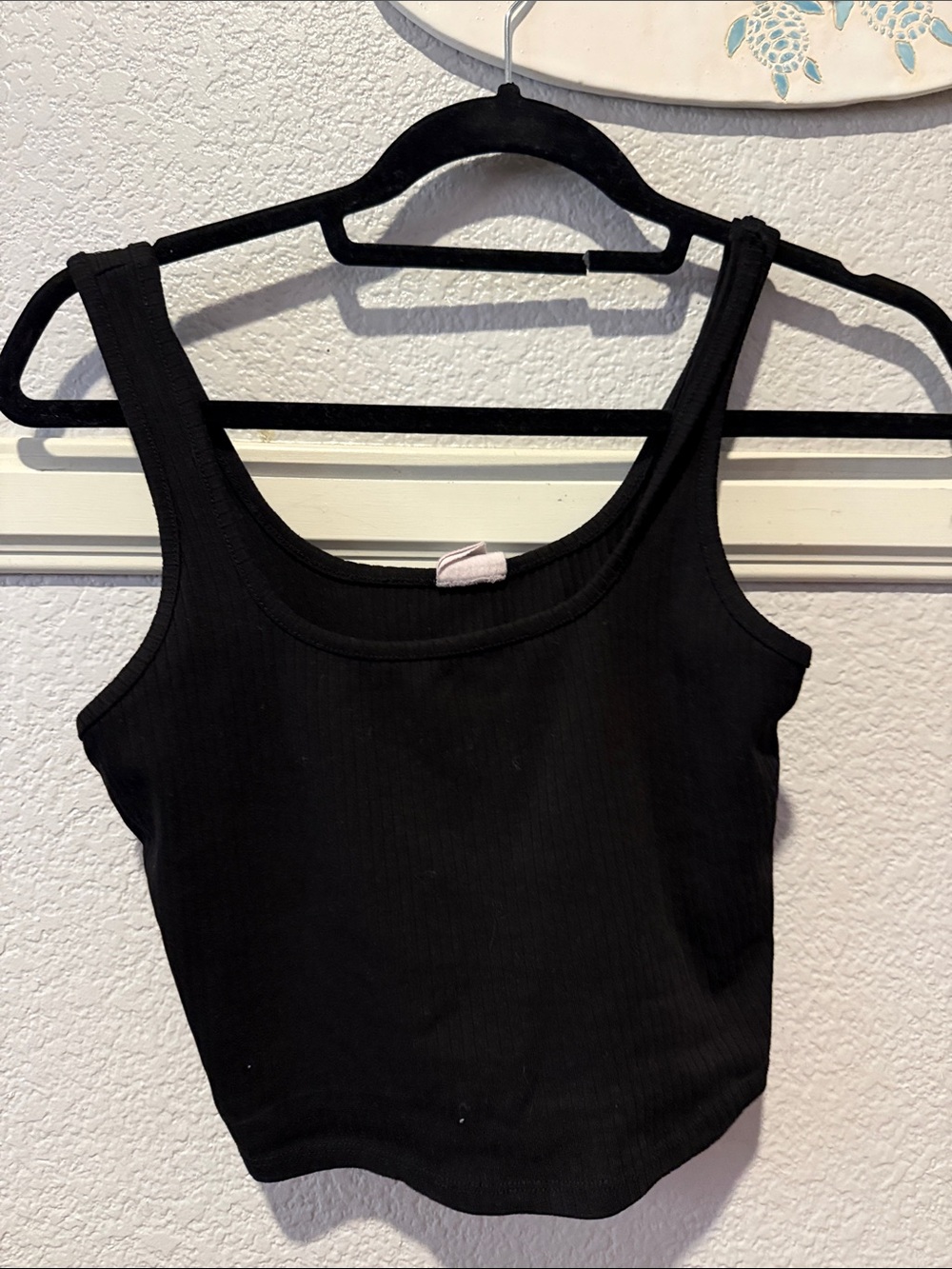 Full Tilt Black and Red Ribbed Scoop Neck Tank